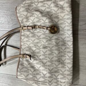 Michael Kors Beige Patterned Tote